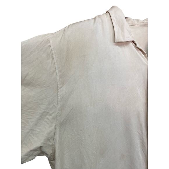 Tommy Bahama Mens RumFellas Silk Button Up Embroidered Tan Sz XL Maduro - Picture 3 of 10